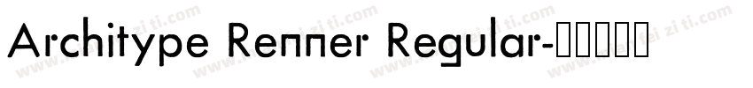 Architype Renner Regular字体转换